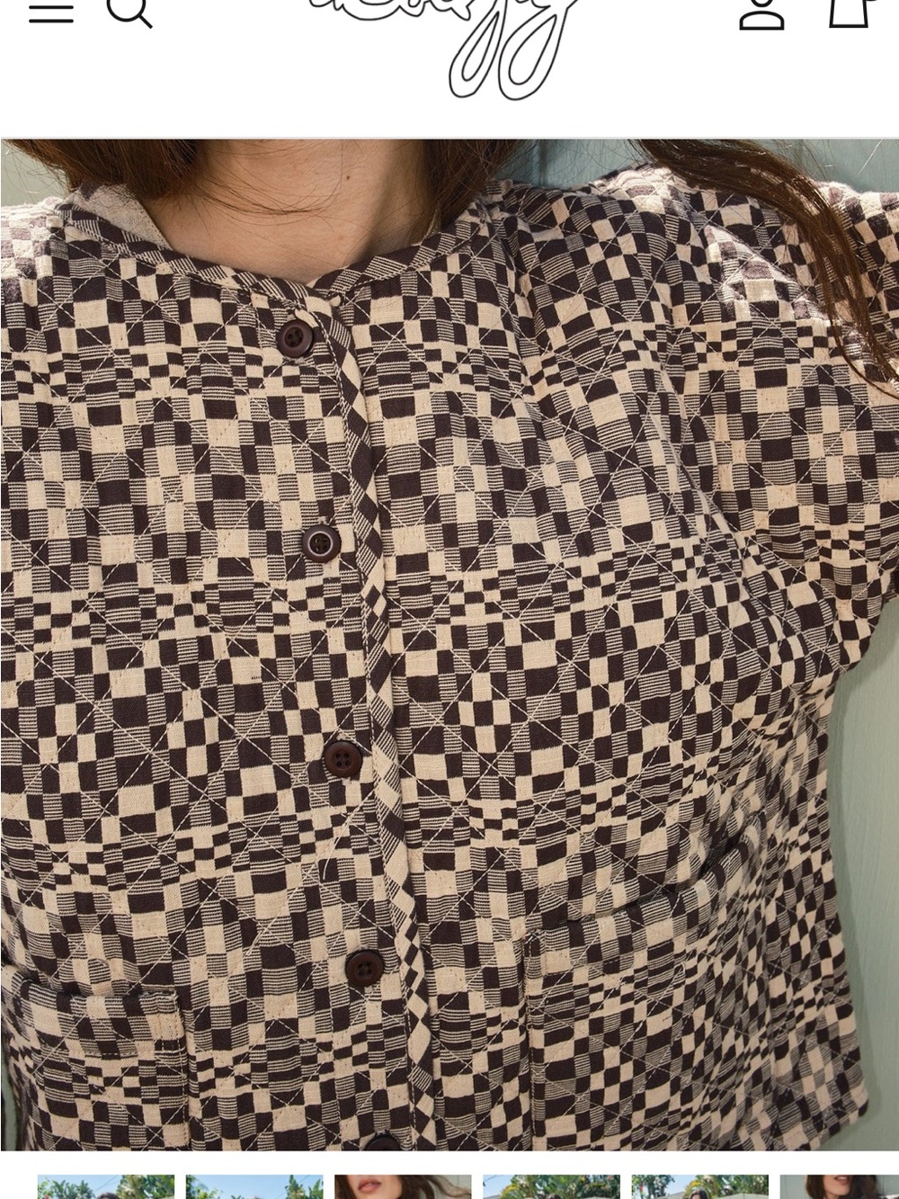 Ace & Jig reversible quilted amara cardi | spring 26 | yesterday MEDIUM NWT - Picture 3 of 6